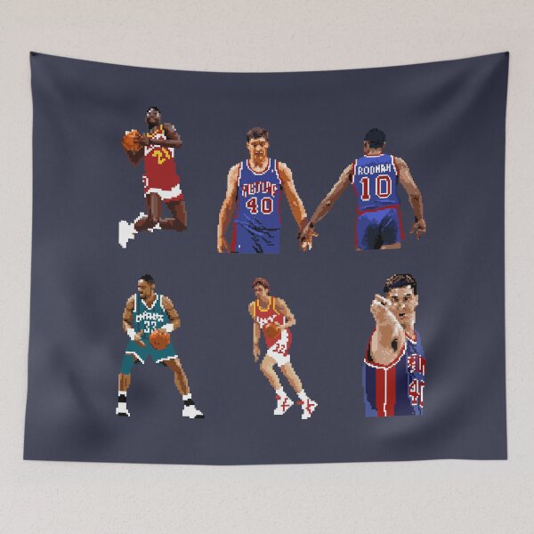 Item preview, Basketball Legends (Dominique Wilkins, Bill Laimbeer, Dennis Rodman, Alonzo Mourning, Jon Koncak) Qiangy designed and sold by qiangdade.