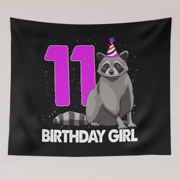 Item preview, Birthday Girl 11 Raccoon  designed and sold by Bendthetrend.