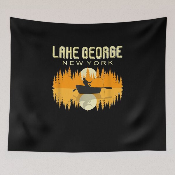 Item preview, Lake George New York Usa Life And Fishing 80s Retro Gift designed and sold by tolivia.