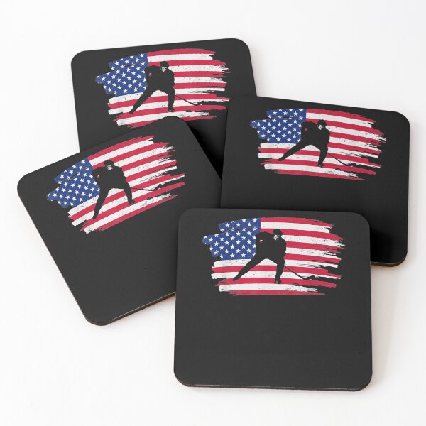 Item preview, Retro Vintage American Flag Hockey 4th Of July designed and sold by tolivia.