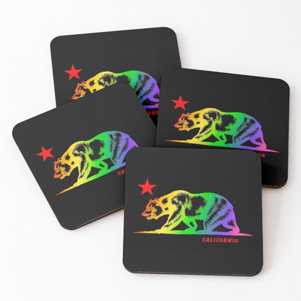 Item preview, California Republic Bear NCR Cali Gay Pride Rainbow Gradient Flag designed and sold by GRAPHICxBOMB.