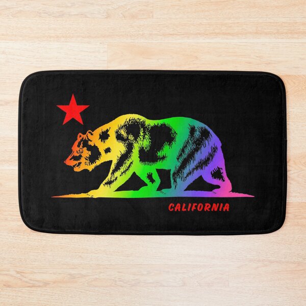 Item preview, California Republic Bear NCR Cali Gay Pride Rainbow Gradient Flag designed and sold by GRAPHICxBOMB.