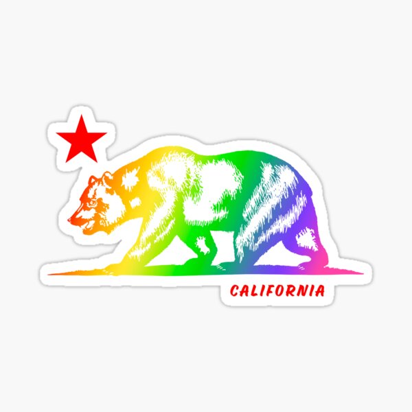 Item preview, California Republic Bear NCR Cali Gay Pride Bandera de degradado de arco iris designed and sold by GRAPHICxBOMB.
