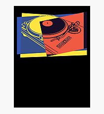 Vintage Turntable Pop Art Photographic Print