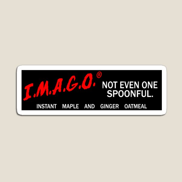 Item preview, I.M.A.G.O. sticker design designed and sold by SporadicMerch.