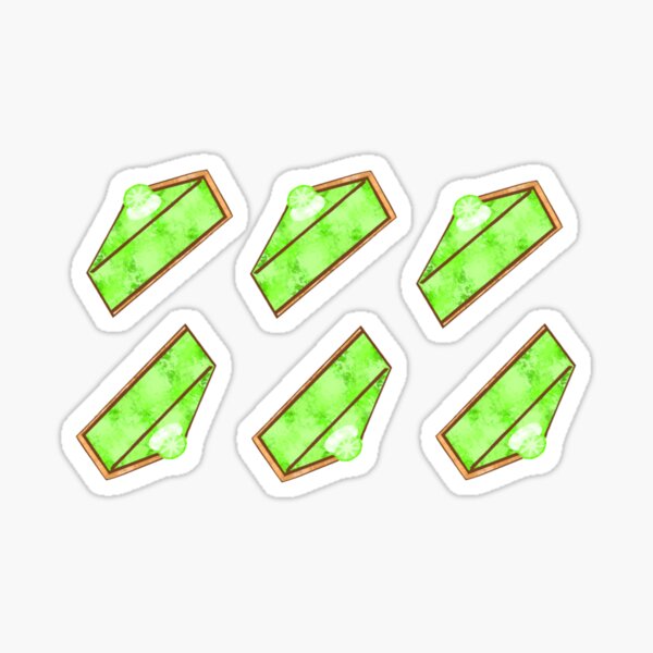 Watercolor Key Lime Pie (Pack) Sticker