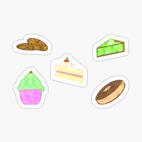 Watercolor Assorted Desserts (Pack) Sticker
