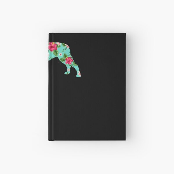 Old English Bulldog Floral Hibiskus Notizbuch