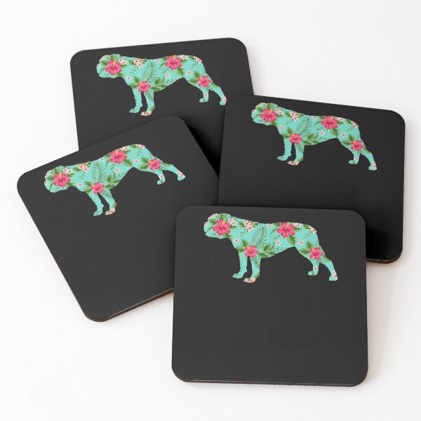 Item preview, Old English Bulldog Floral Hibiscus designed and sold by tolivia.