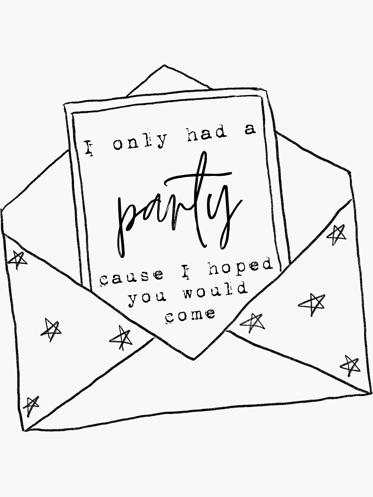 Thumbnail 3 of 3, Sticker, Party Invitation designed and sold by laurynmmusic.