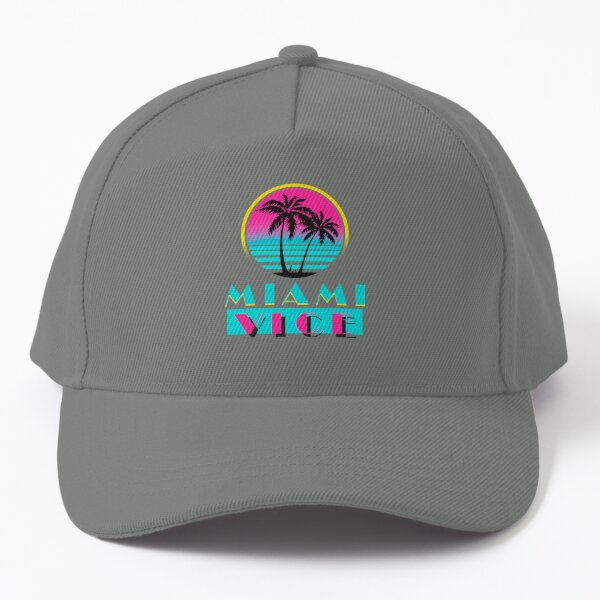 Miami Vice Hat Snapback Adjustable Cap | Vintage Baby Blue TV Miami Vice  Trucker Hat