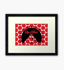 Alpe d'Huez (Schwarz) Gerahmtes Wandbild