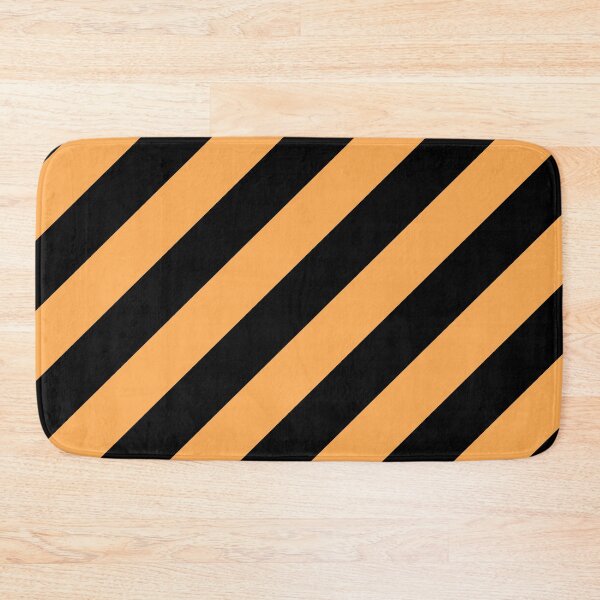 Item preview, Mid-tone Orange and Black Diagonal Stripe Pattern Pairs 2022 Trending Color (Hue / Shade / Colour) Pantone Marigold 14-1050 designed and sold by ColorOfTheYears.