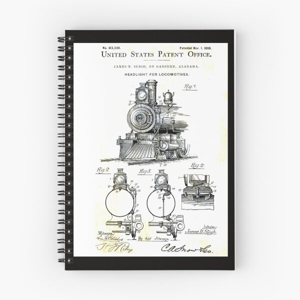 Item preview, TRAIN LOCOMOTIVE; Vintage Patent Print designed and sold by posterbobs.