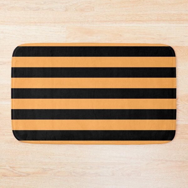Item preview, Orange and Black Horizontal Stripe Pattern Pairs 2022 Trending Color (Hue / Shade / Colour) Pantone Marigold 14-1050 designed and sold by ColorOfTheYears.