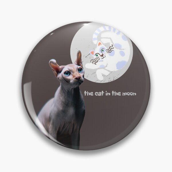Item preview, Sphynx cat gazing at the cat in the moon #2 designed and sold by utopianpioneer.