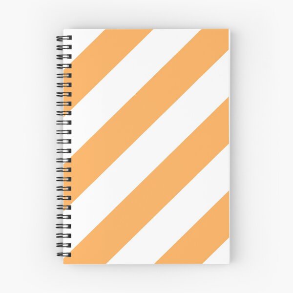 Item preview, Mid-tone Orange and White Diagonal Stripe Pattern Pairs 2022 Trending Color (Hue / Shade / Colour) Pantone Marigold 14-1050 designed and sold by ColorOfTheYears.