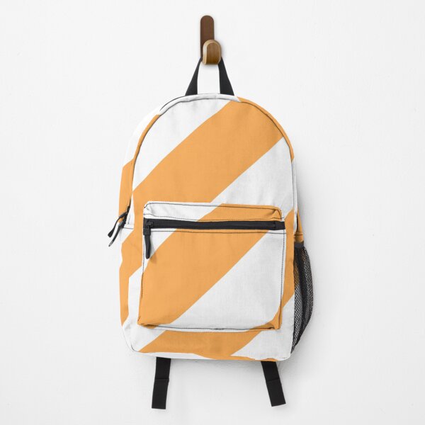 Item preview, Mid-tone Orange and White Diagonal Stripe Pattern Pairs 2022 Trending Color (Hue / Shade / Colour) Pantone Marigold 14-1050 designed and sold by ColorOfTheYears.