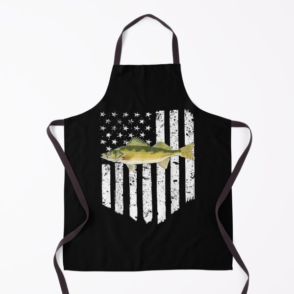 Item preview, Black White American Flag Walleye 4th Of July Fish designed and sold by tolivia.