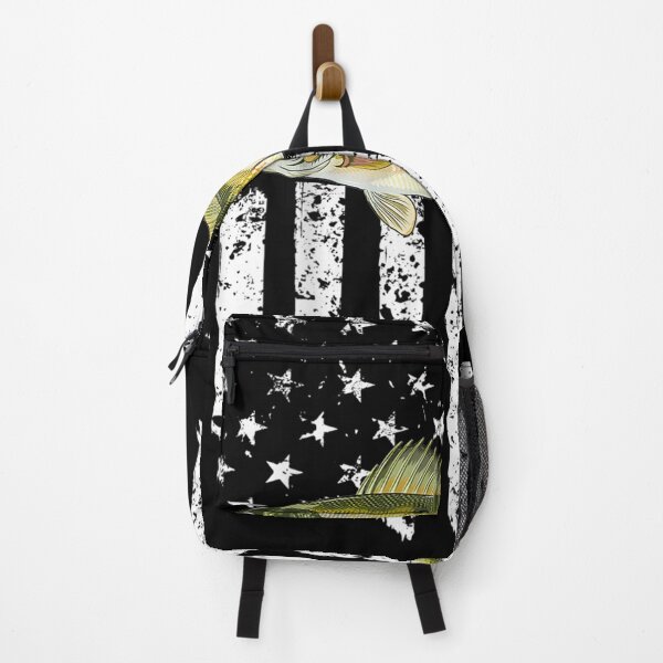 Item preview, Black White American Flag Walleye 4th Of July Fish designed and sold by tolivia.