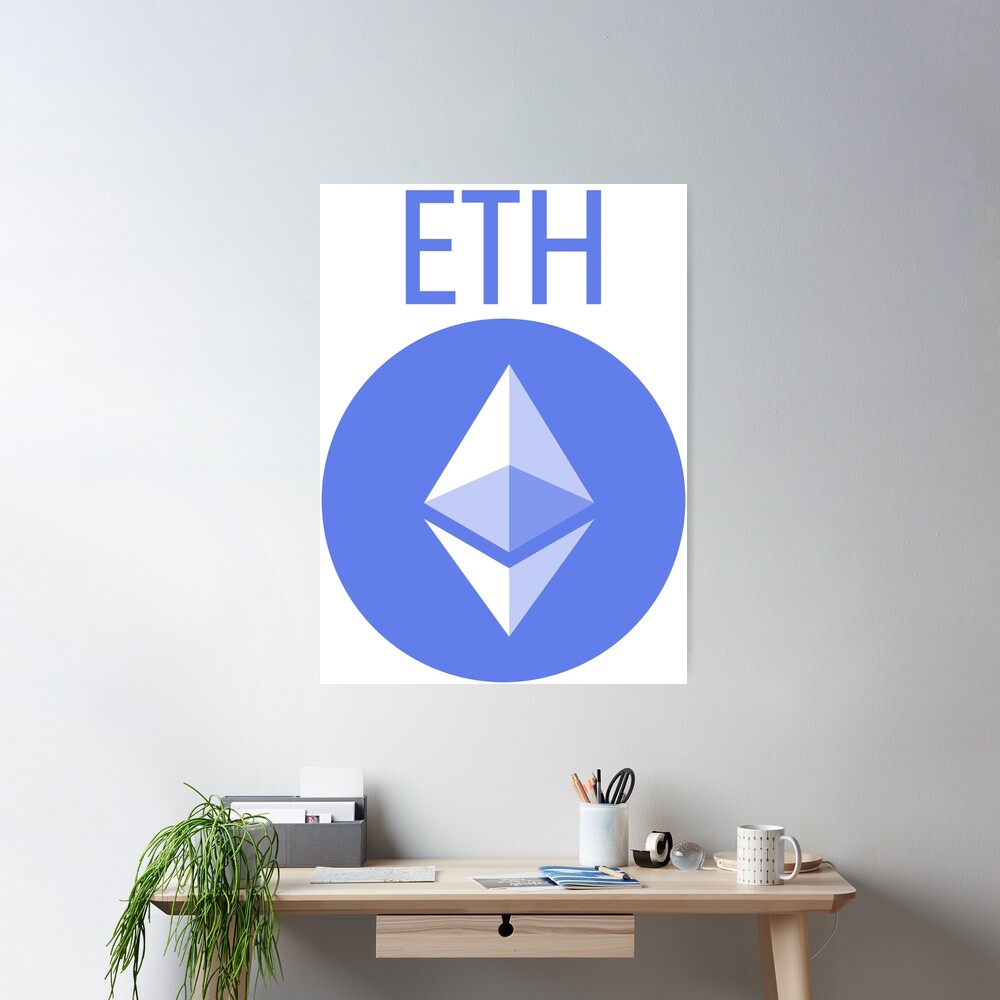 Ethereum Logo, Crypto Ticker. ETH crypto merch
