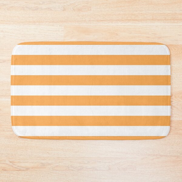 Item preview, Orange and White Horizontal Stripe Pattern Pairs 2022 Trending Color (Hue / Shade / Colour) Pantone Marigold 14-1050 designed and sold by ColorOfTheYears.