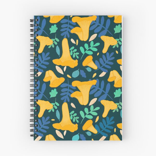 Item preview, Chanterelle Mushroom Pattern - Blue Motif designed and sold by lifescience.