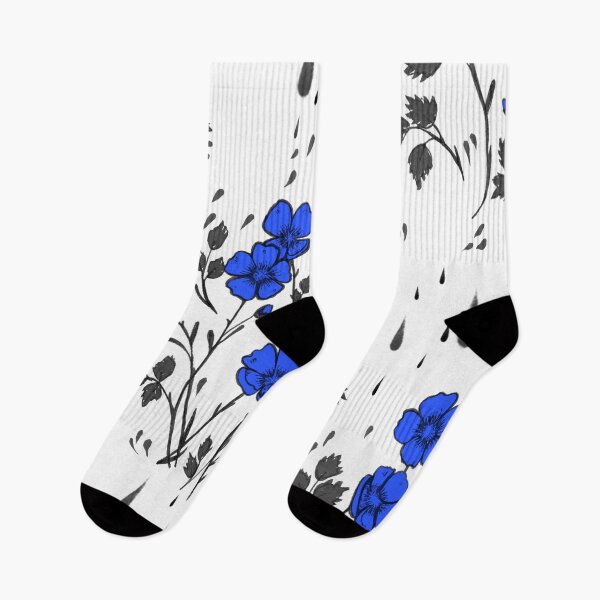 Item preview, White and Blue Flower Pattern designed and sold by JJLosh.