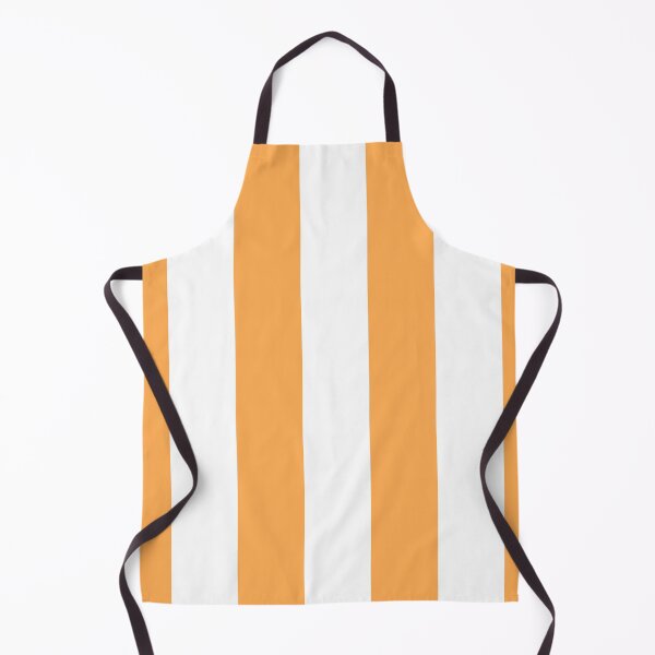 Item preview, Mid-tone Orange and White Vertical Stripe Pattern Pairs 2022 Trending Color (Hue / Shade / Colour) Pantone Marigold 14-1050 designed and sold by ColorOfTheYears.