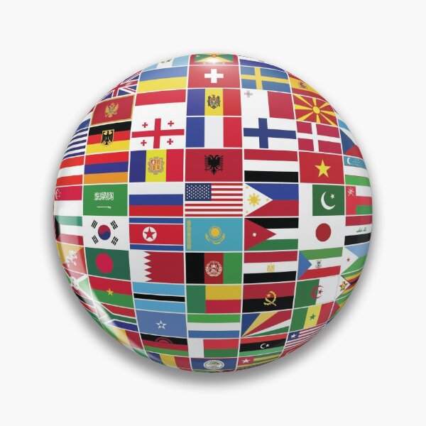 Item preview, Flags Of The World Round Globe designed and sold by ZiesMerch.