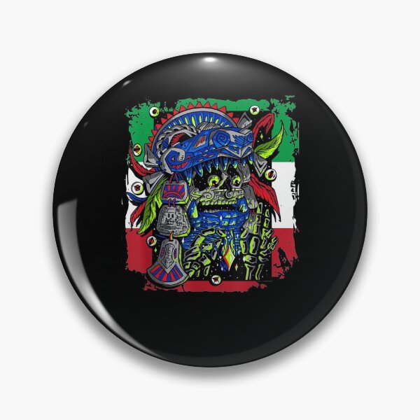 Item preview, Aztec Skull Mexican Flag Native American Cherokee Tribe designed and sold by tolivia.