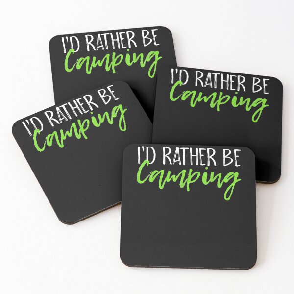 Item preview, I'd Rather Be Camping Vintage Camper Vacation Fan Gift designed and sold by tolivia.