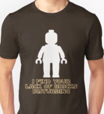 "I Find Your Lack of Bricks Disturbing" by Customize My Minifig Unisex T-Shirt
