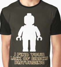 "I Find Your Lack of Bricks Disturbing" by Customize My Minifig Graphic T-Shirt