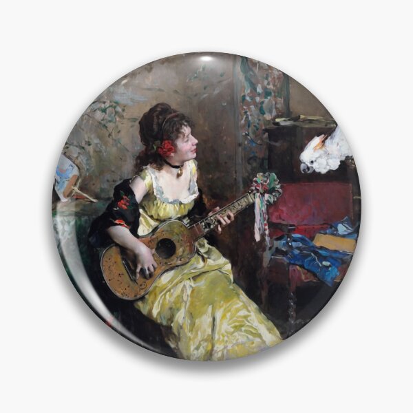 Item preview, Woman With a Parrot by Raimundo Madrazo designed and sold by academic-art.