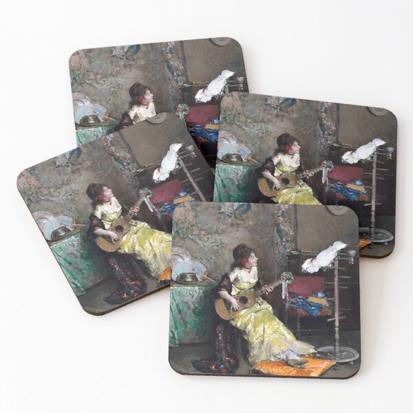 Item preview, Woman With a Parrot by Raimundo Madrazo designed and sold by academic-art.