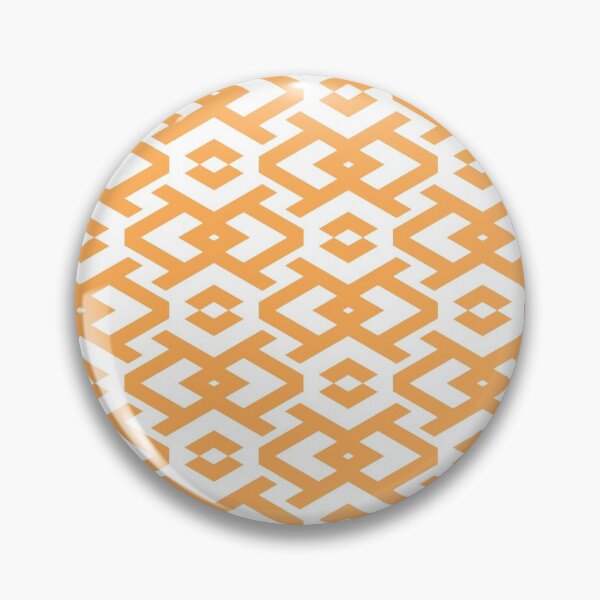 Item preview, Mid-tone Orange and White Geometric Shape Pattern Pairs 2022 Trending Color (Hue / Shade / Colour) Pantone Marigold 14-1050 designed and sold by ColorOfTheYears.