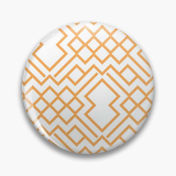Item preview, Mid-tone Orange and White Geometric Shape Pattern Pairs 2022 Trending Color (Hue / Shade / Colour) Pantone Marigold 14-1050 designed and sold by ColorOfTheYears.