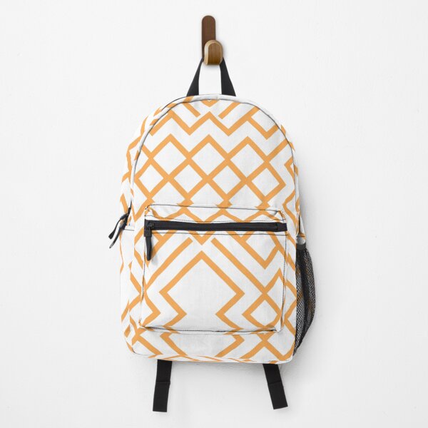 Item preview, Mid-tone Orange and White Geometric Shape Pattern Pairs 2022 Trending Color (Hue / Shade / Colour) Pantone Marigold 14-1050 designed and sold by ColorOfTheYears.