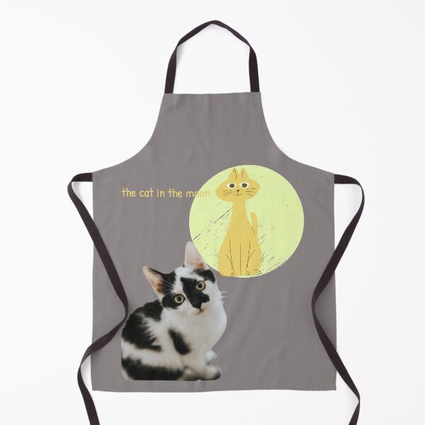 Item preview, Black and white kitten gazing at the cat in the moon #3 designed and sold by utopianpioneer.