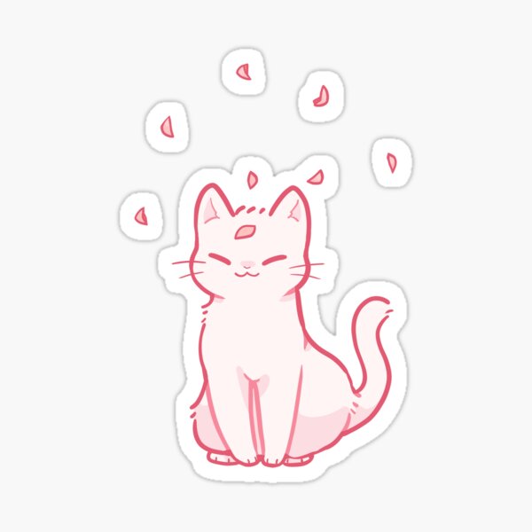 sakura cat Sticker