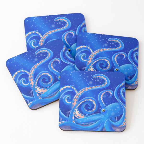 Item preview, Blue Octopus Painting designed and sold by CakeyDoesArt.