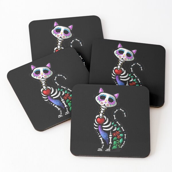 Item preview, Sugar Skull Cat Dia De Los Muertos Mexican Gift designed and sold by tolivia.