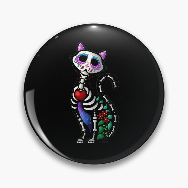 Item preview, Sugar Skull Cat Dia De Los Muertos Mexican Gift designed and sold by tolivia.