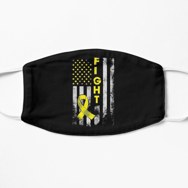 Sarcoma Cancer Awareness Fight American Flags Flat Mask