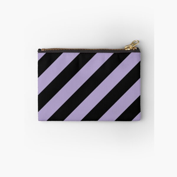 Item preview, Pastel Purple and Black Diagonal Stripe Pattern Pairs 2022 Trending Color (Hue / Shade / Colour) Pantone Purple Rose 15-3716 designed and sold by ColorOfTheYears.