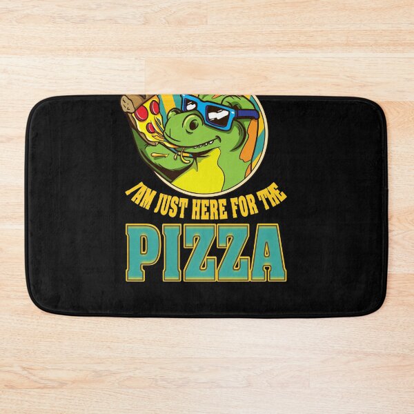 Item preview, I'm just here for the pizza Pizza Dinosaurir with glasses designed and sold by Cedinho.