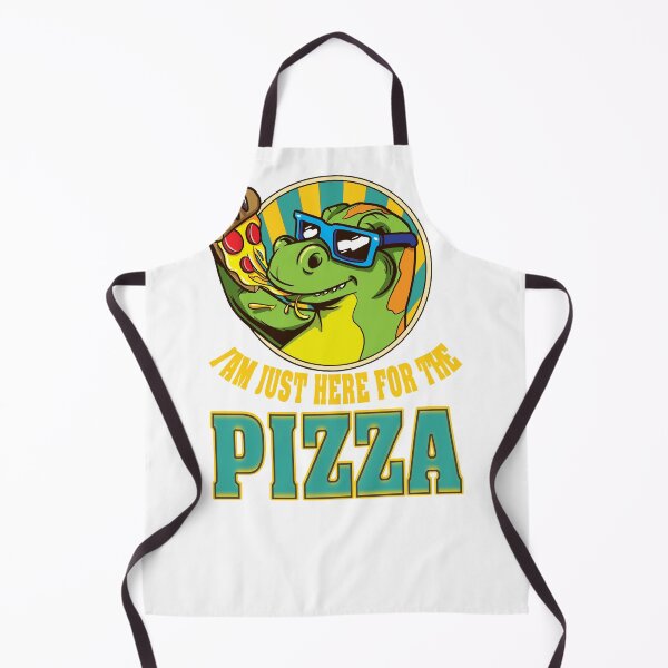 Item preview, I'm just here for the pizza Pizza Dinosaurir with glasses designed and sold by Cedinho.