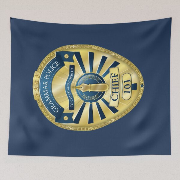 Item preview, Grammar Police badge for English lovers designed and sold by scarp577.