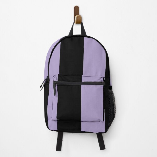 Item preview, Pastel Purple and Black Vertical Stripe Pattern Pairs 2022 Trending Color (Hue / Shade / Colour) Pantone Purple Rose 15-3716 designed and sold by ColorOfTheYears.